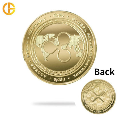 Ripple XRP Crypto Currency Collectible Coin - Gold and Silver