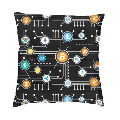 Altcoin Crypto Blockchain Bitcoin Decorative Pillow Case