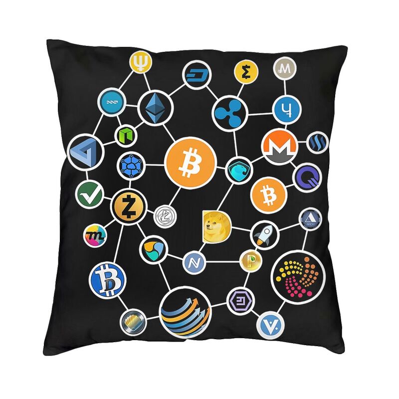 Altcoin Crypto Blockchain Bitcoin Decorative Pillow Case