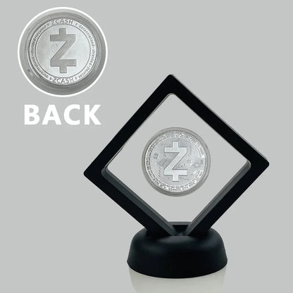 Floating Bitcoin / Ethereum / Litecoin / Dash / Ripple / Monero Crypto Coin with Stand for Desk