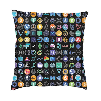 Altcoin Crypto Blockchain Bitcoin Decorative Pillow Case