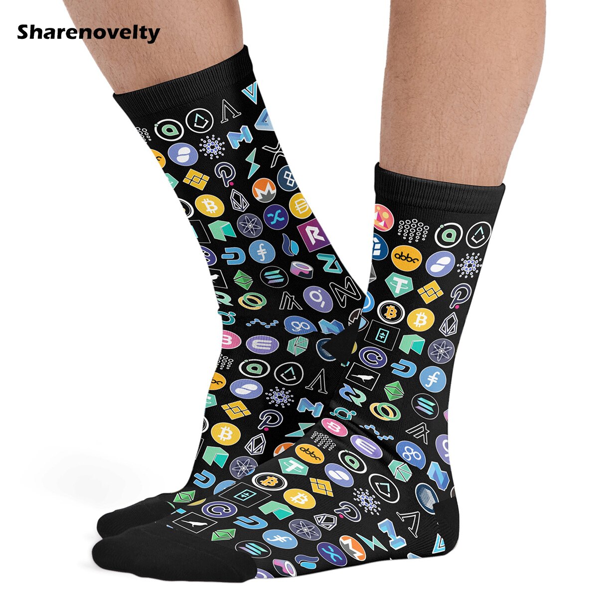 Bitcoin Altcoin Logos Crypto Socks