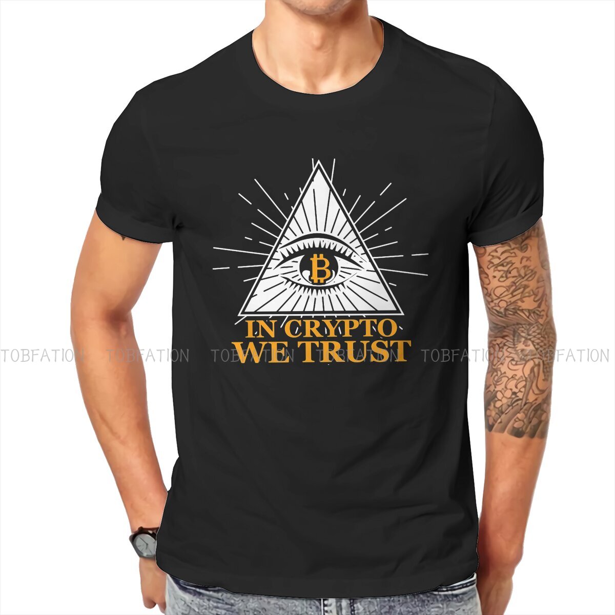 In Crypto We Trust - Evil Eye in Pyramid - Tshirt