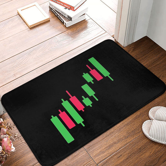 Bitcoin Crypto Candlestick Door Mat