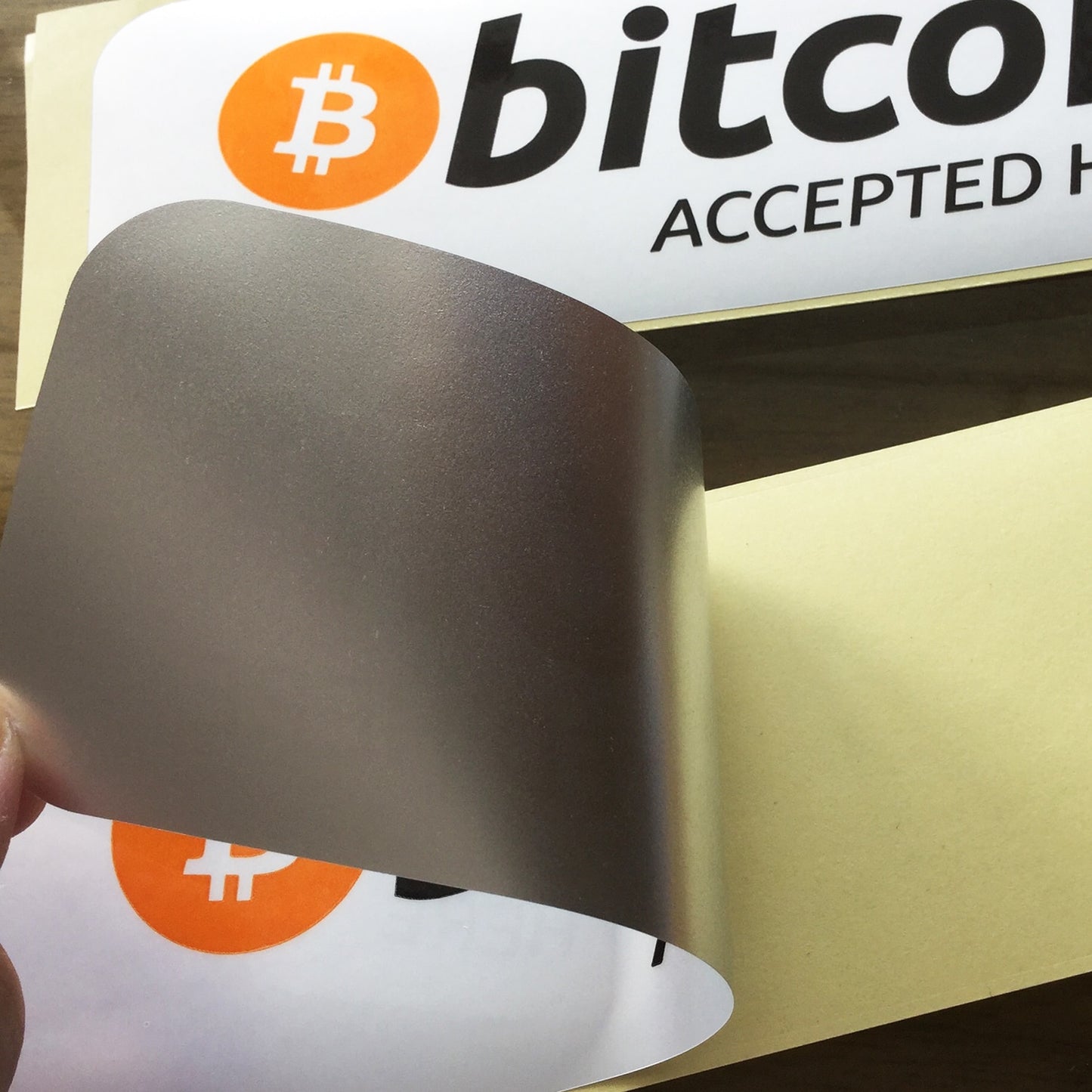 Bitcoin Accepted Here Stickers - 10ea